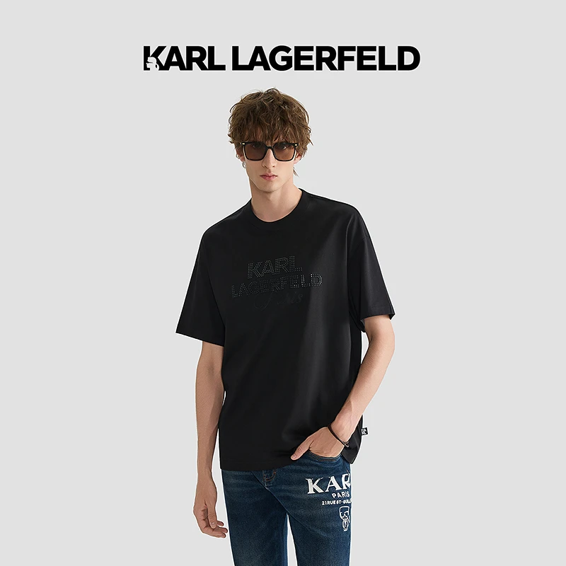 【臻享男装】KARL LAGERFELD卡尔拉格斐2025夏季短袖T恤M22O1701
