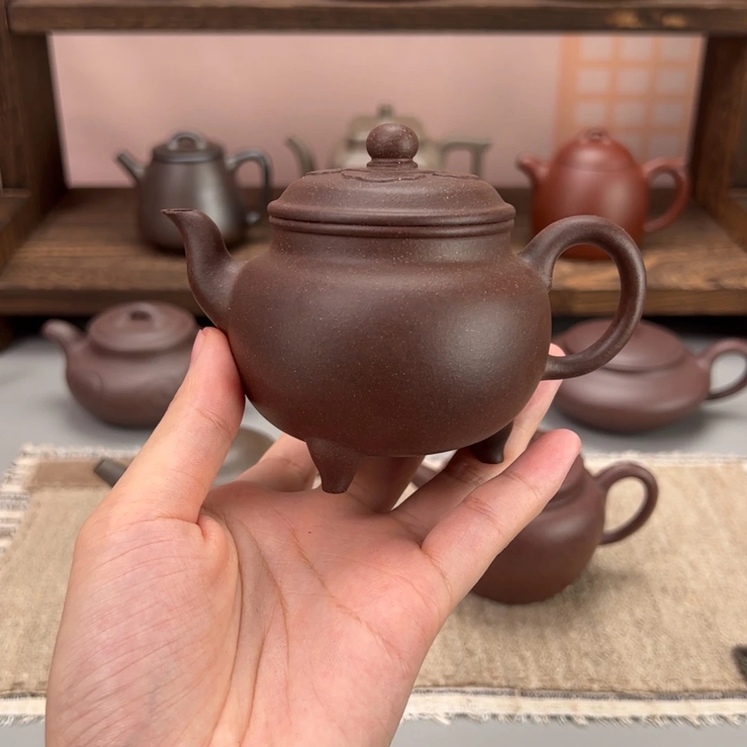 茶杯紫砂老矿紫泥大彬如意170cc