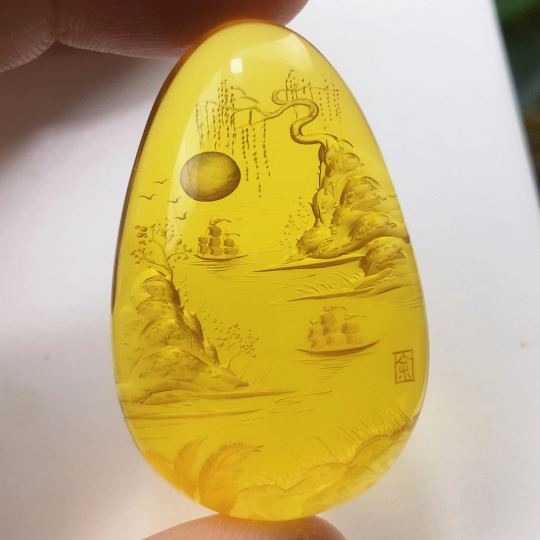 【闪购商品】金珀吊坠(不含链)未镶嵌
