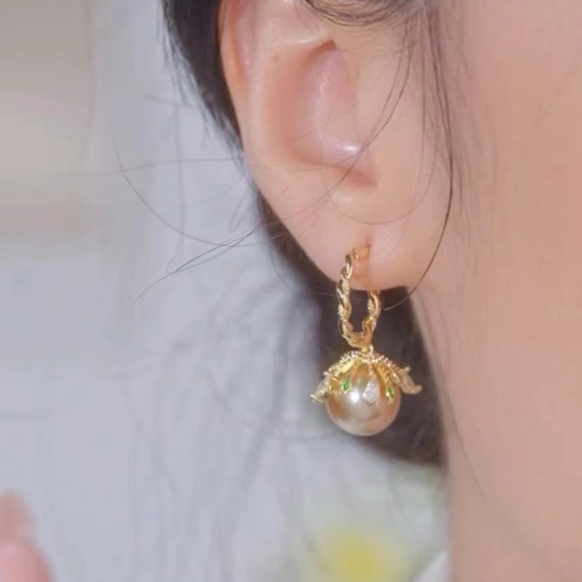 铜合金耳饰 合金锆石耳饰轻奢设计感镶嵌珠珠几何耳环气质耳钉