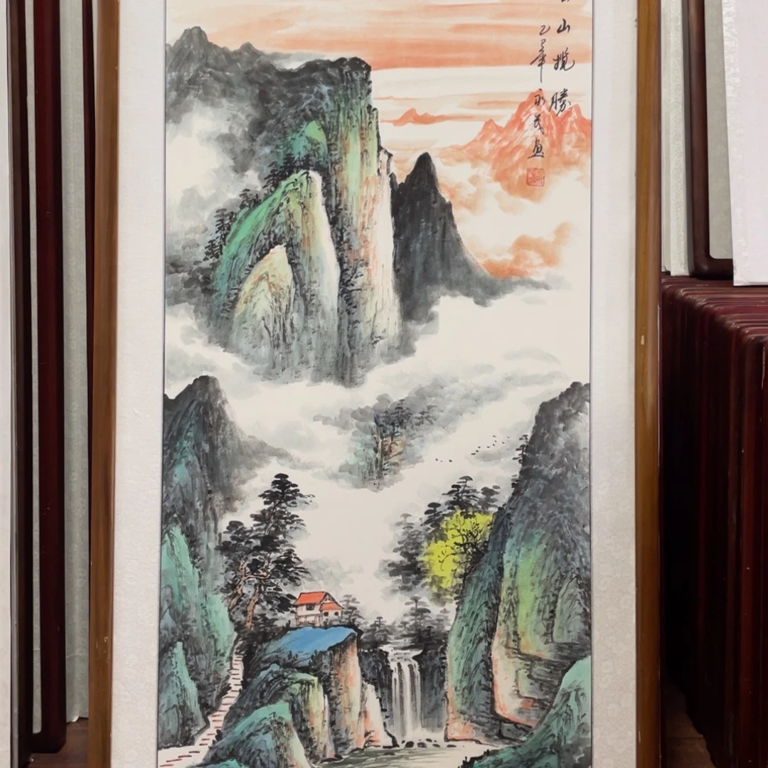 国画带框尺寸63*123厘米