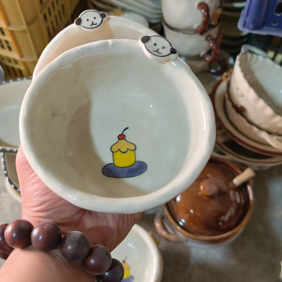 瓷瑕疵陶瓷介意不拍小碗2个