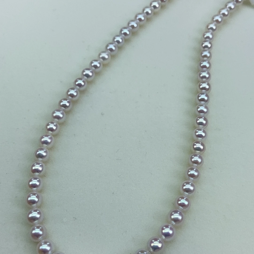 淡水珍珠5/5.5正圆极强天女光几乎无暇毕业银S925镶嵌