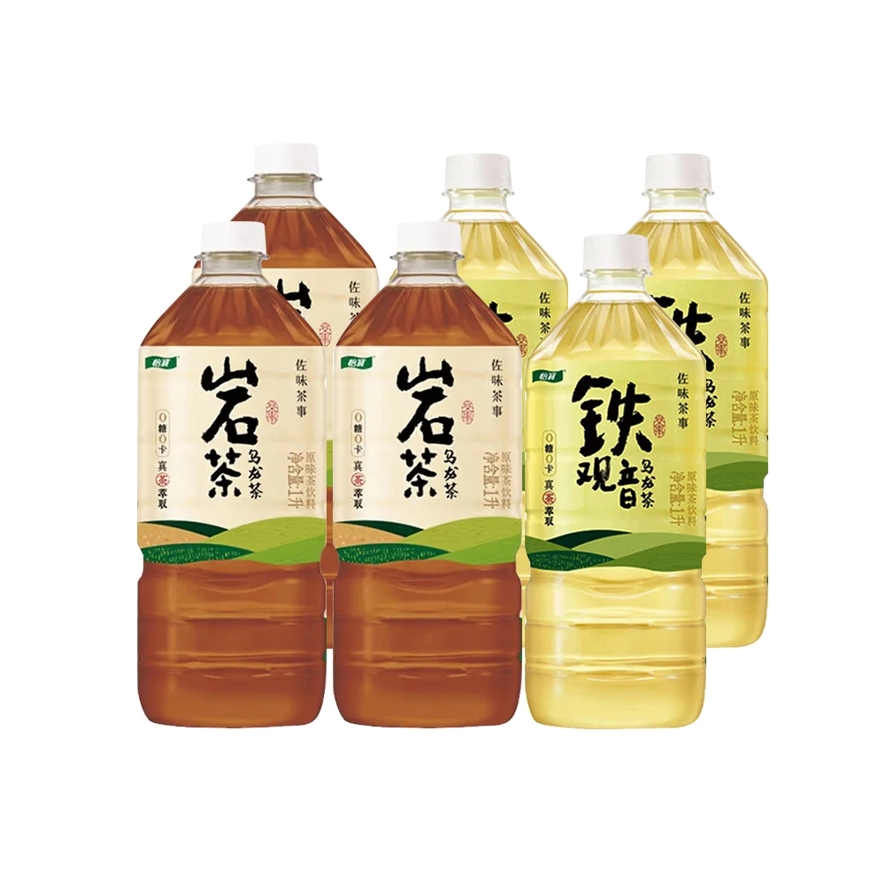 怡宝佐味茶事岩茶 铁观音乌龙茶饮料1L*6瓶  保质期到26年4月