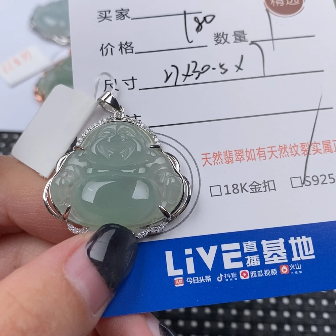 翡翠颈饰银S925镶嵌?****）