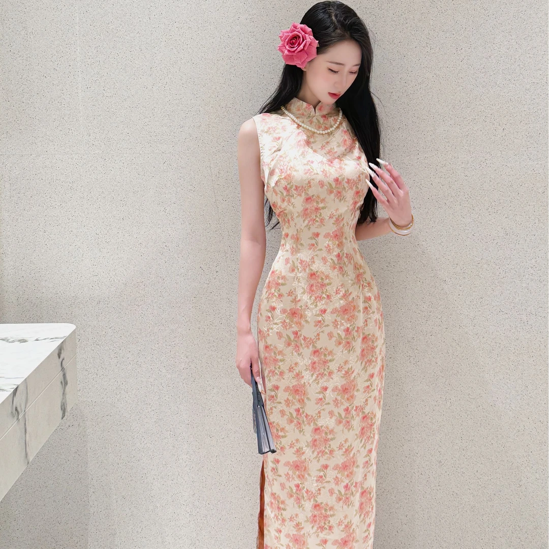LHMknk1画报夫人原创自制女装改良版夏季国风新中式旗袍 南城花开