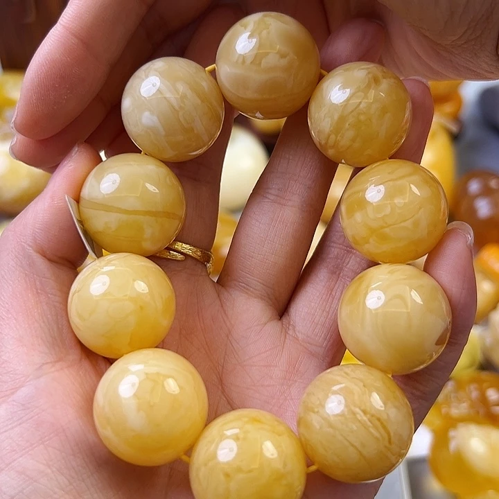 蜜蜡颈饰未镶嵌可*蜜蜡