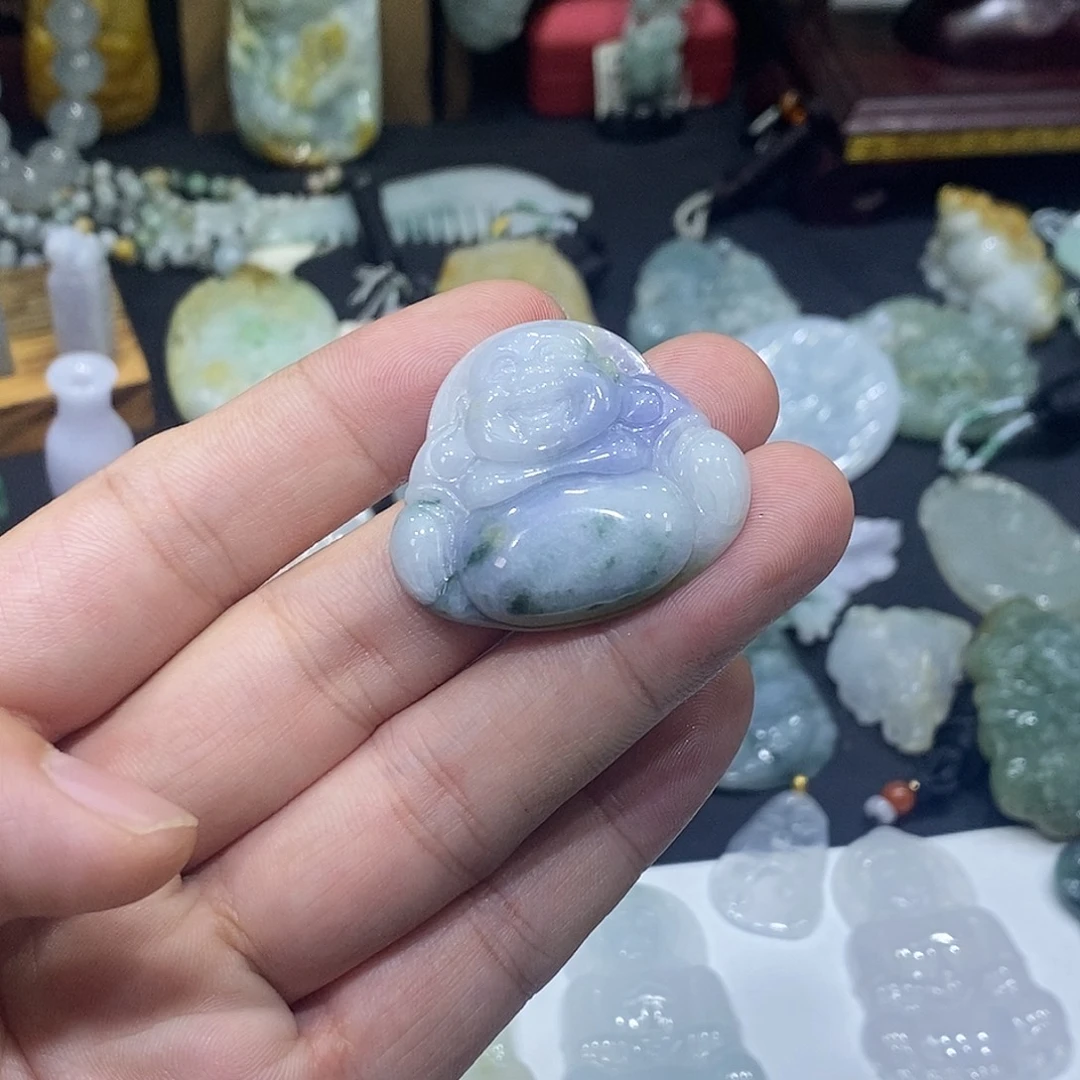 颈饰未镶嵌翡翠紫佛