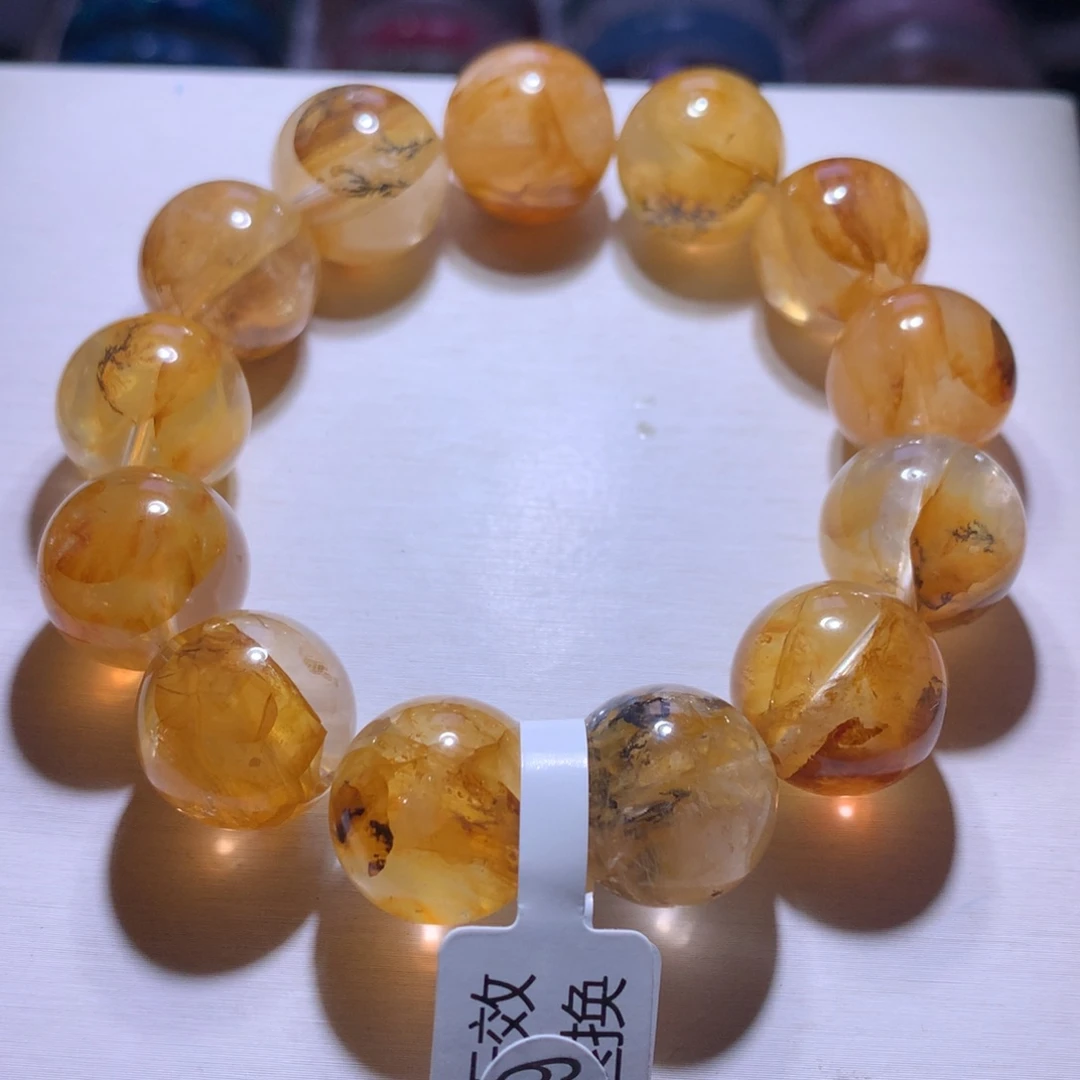 水晶银S925镶嵌手串小树胶花17.4m