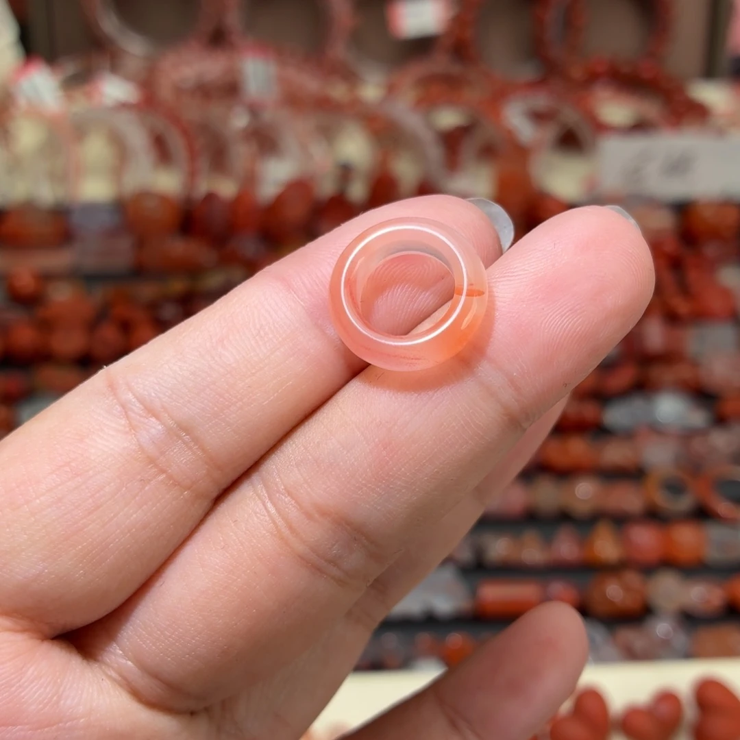 南红玛瑙未镶嵌颈饰内径卡9咪跑环