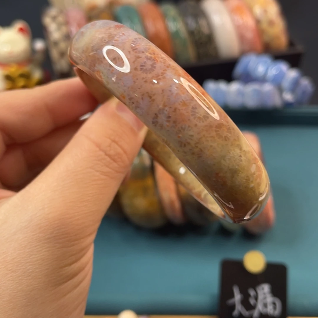 未镶嵌手镯硅化玉