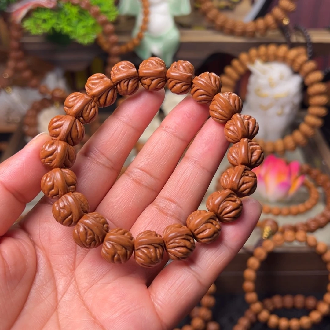 琪***ツ桃核手串双脊龙手串14