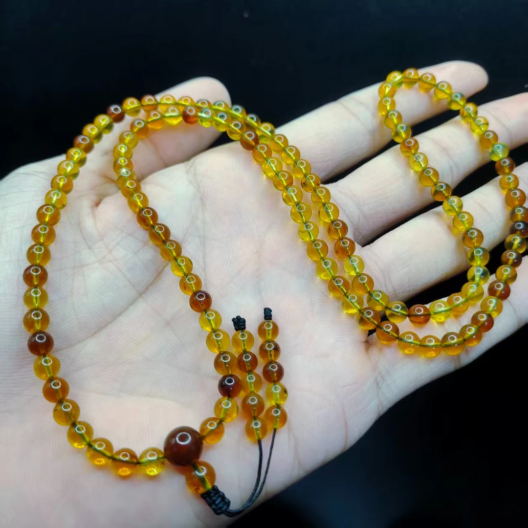 【康康严选】琥珀多宝毛衣链GL【多样性发其一】约4mm+