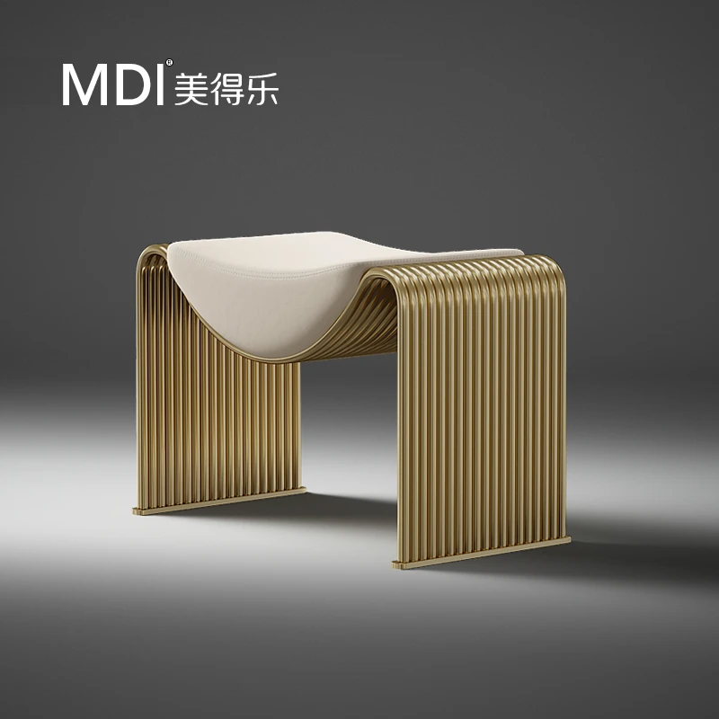 设计师轻奢矮凳门口穿鞋凳客厅衣帽间凳子妆台凳脚凳网红简约茶凳