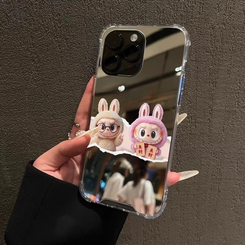 来财abubu镜面手机壳适用苹果16promax小米151312VIVO华为Reno14