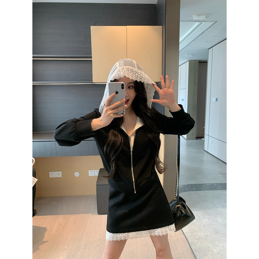 XINYI【氧气学姐】春季假两件外套+高腰半身裙气质显瘦X625A01561