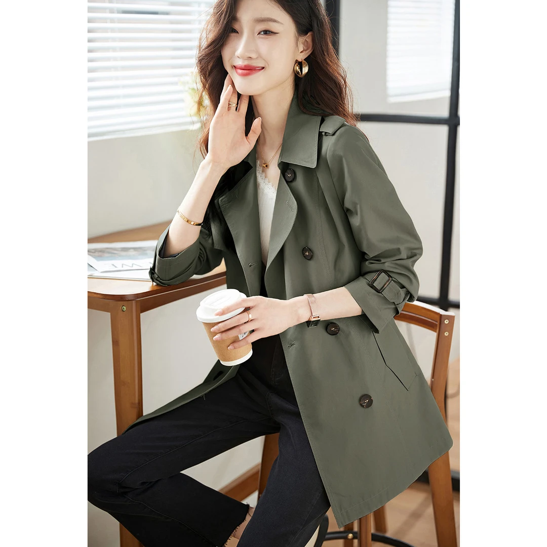 沫晗依美｜【简约质感风衣】春夏款高端时尚百搭气质袖袢女士风衣