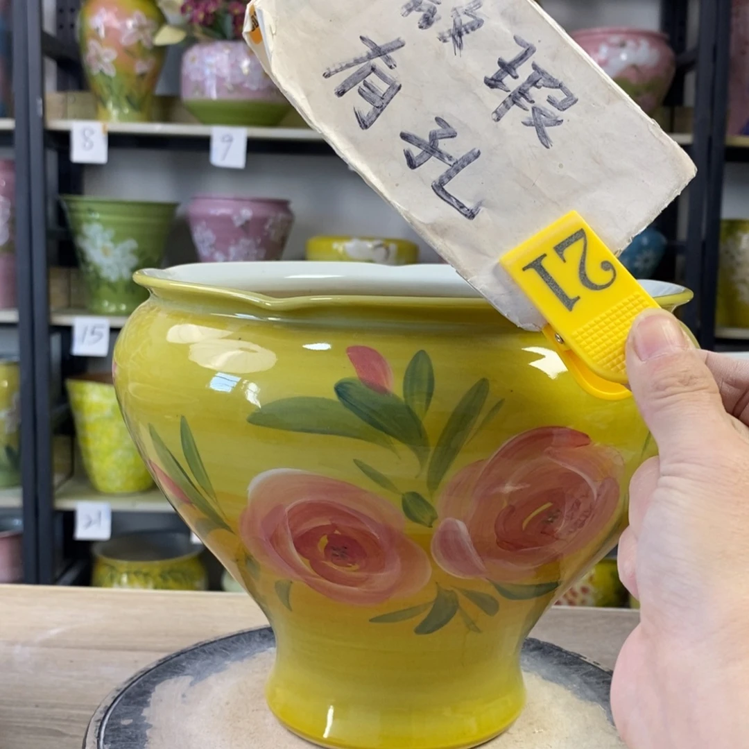 景德镇手工手绘陶瓷花盆