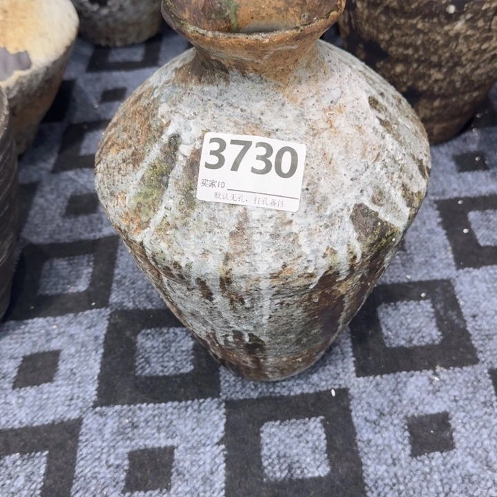 吧***布瓷片景德镇高温花器编码3730高33口6默认无孔