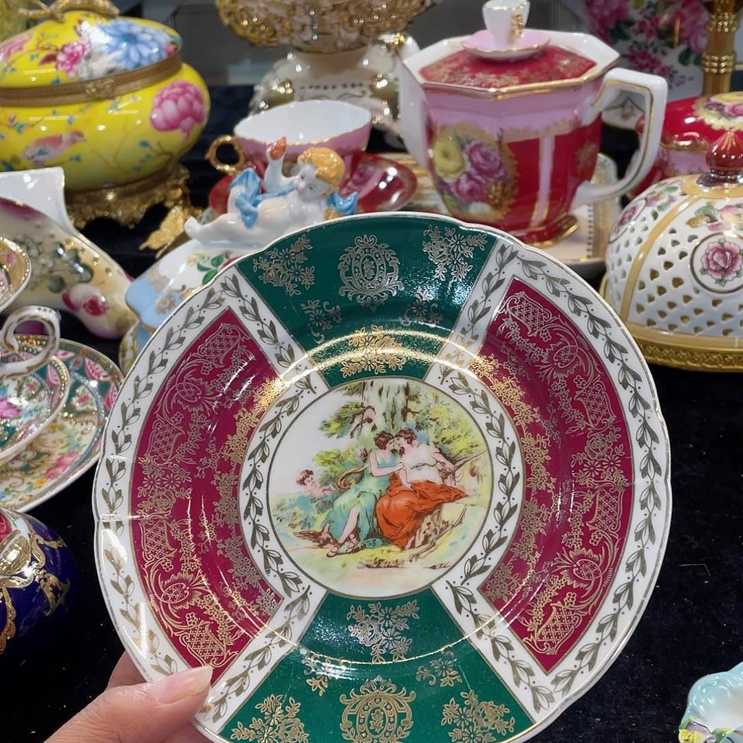 摆件点心盘2个微瑕