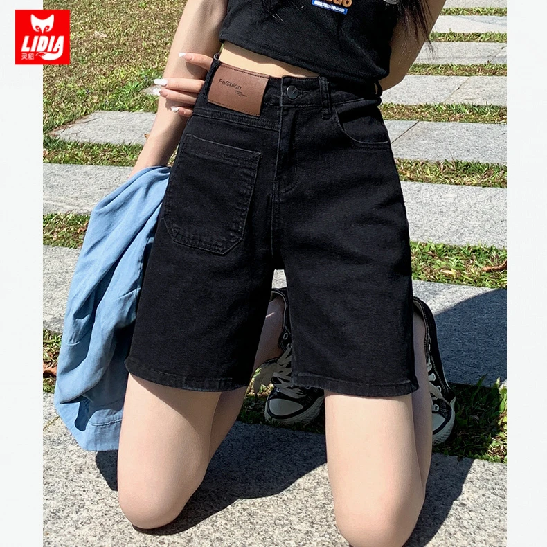 牛仔短裤女夏季薄款五分裤2025年新款高腰字小个子直筒中裤潮大码