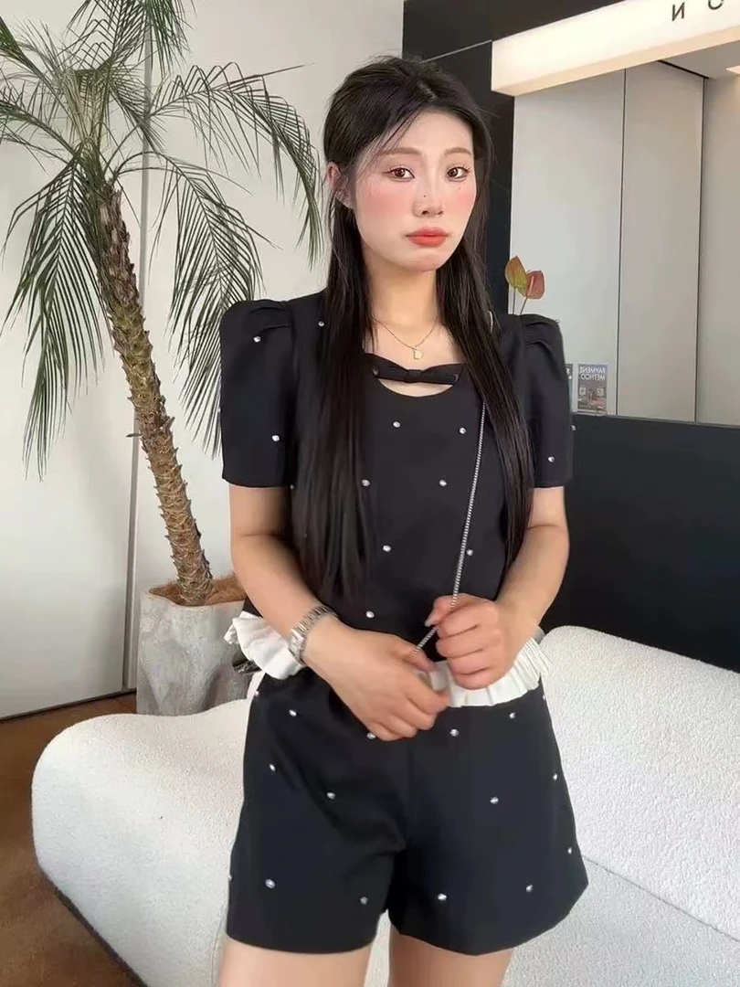 【艾丽莎定制】法式赫本风气质洋气显瘦套装3521