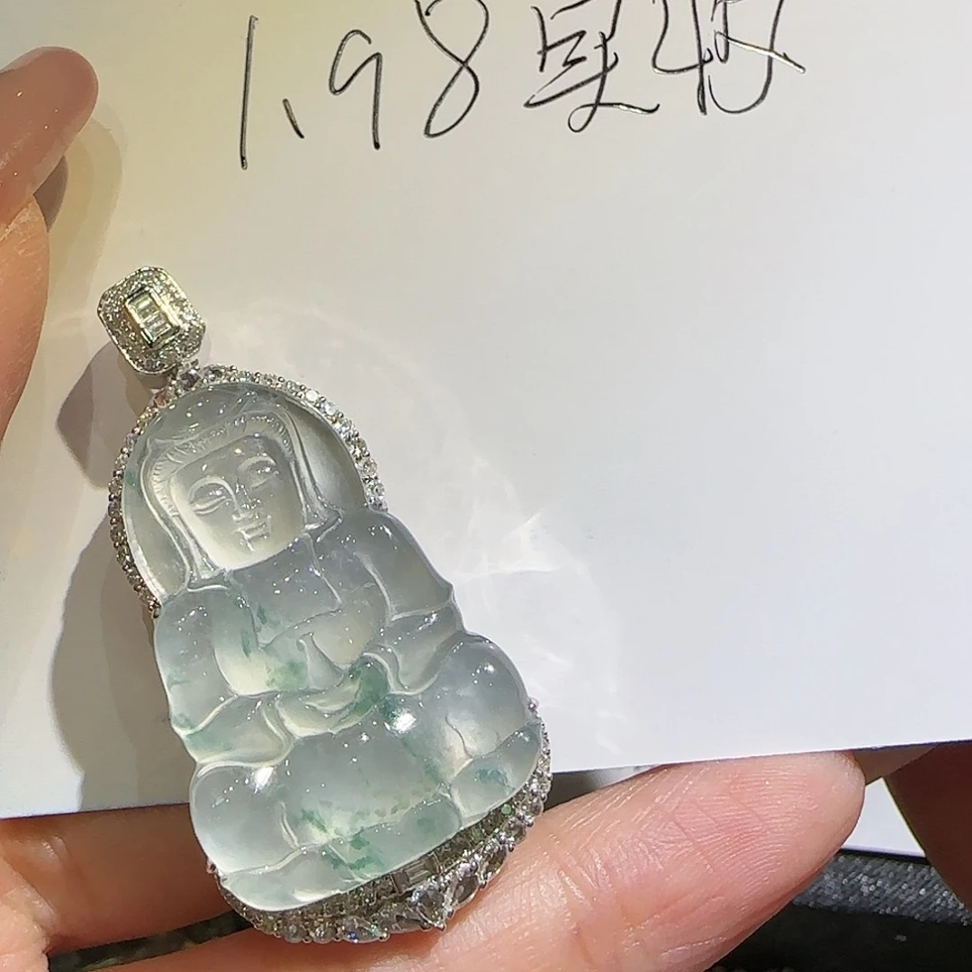 【闪购商品】翡翠18K金镶嵌颈饰六*天然缅甸A货翡翠
