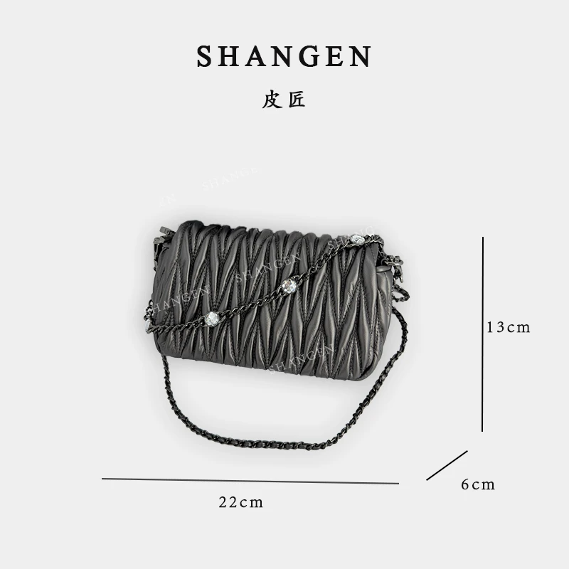 【尚恩CC】ZT-D7062-枪色-【大】轻奢时尚女士新款单肩斜挎包