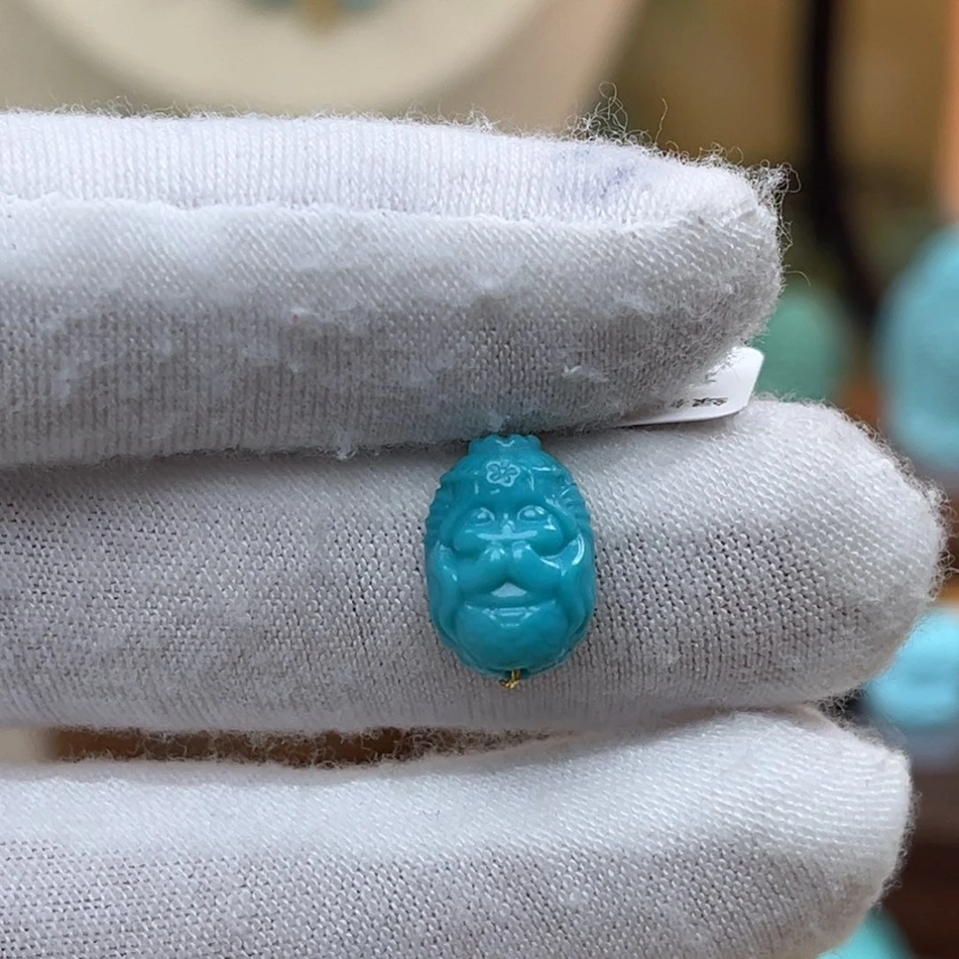 绿松石未镶嵌玉化暴力蓝美人鱼编号59