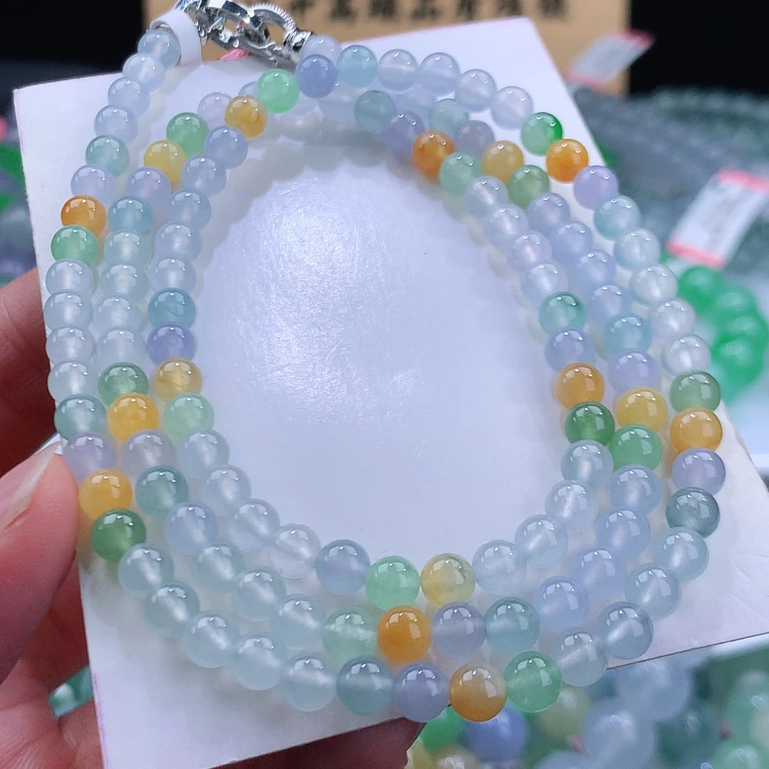 未镶嵌手链翡翠卡5mm