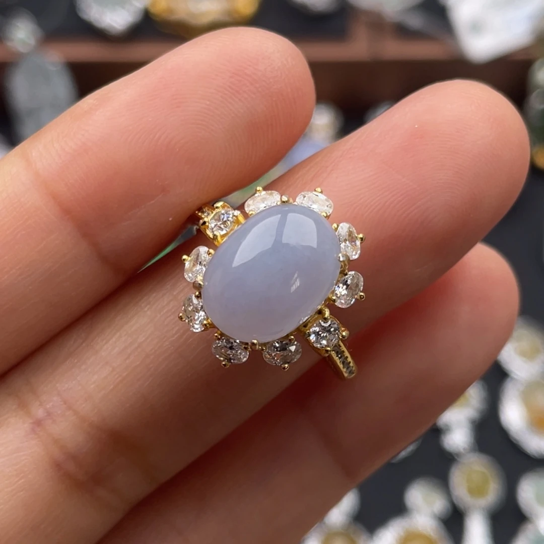 翡翠银S925镶嵌吊坠(不含链)