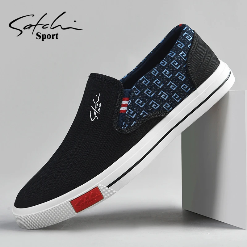 沙驰正品男鞋老北京布鞋2025春秋透气休闲鞋透气一脚蹬百搭帆布鞋