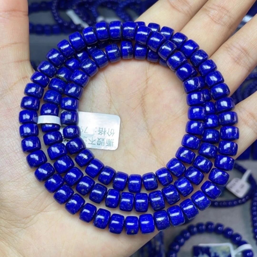 未镶嵌青金石7×5mm108直切项链