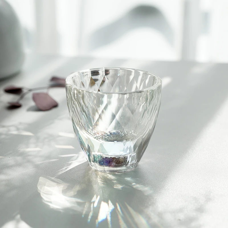 雅悟堂水晶玻璃泡茶杯紫水晶主人杯高端个人杯精致单杯品茗杯