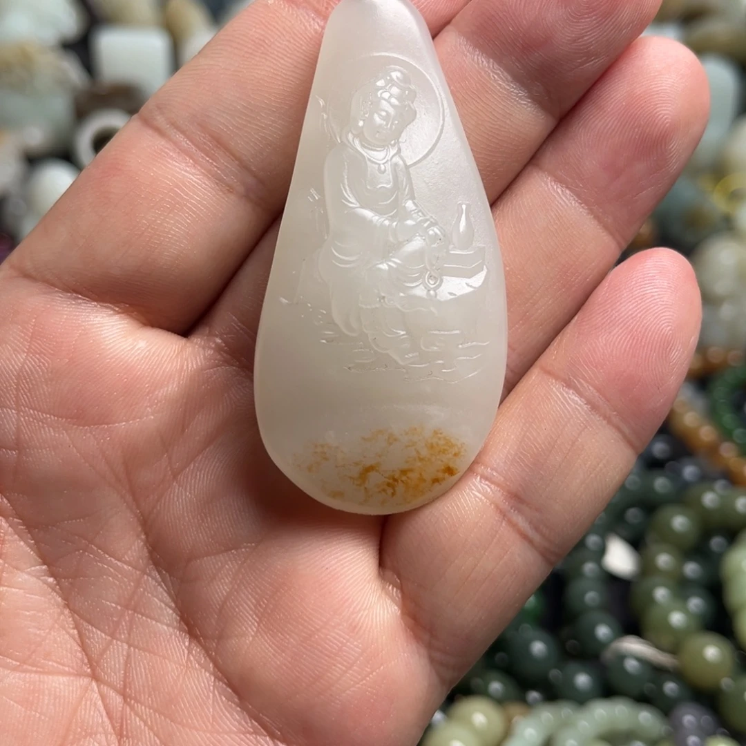 和田玉未镶嵌吊坠(不含链)