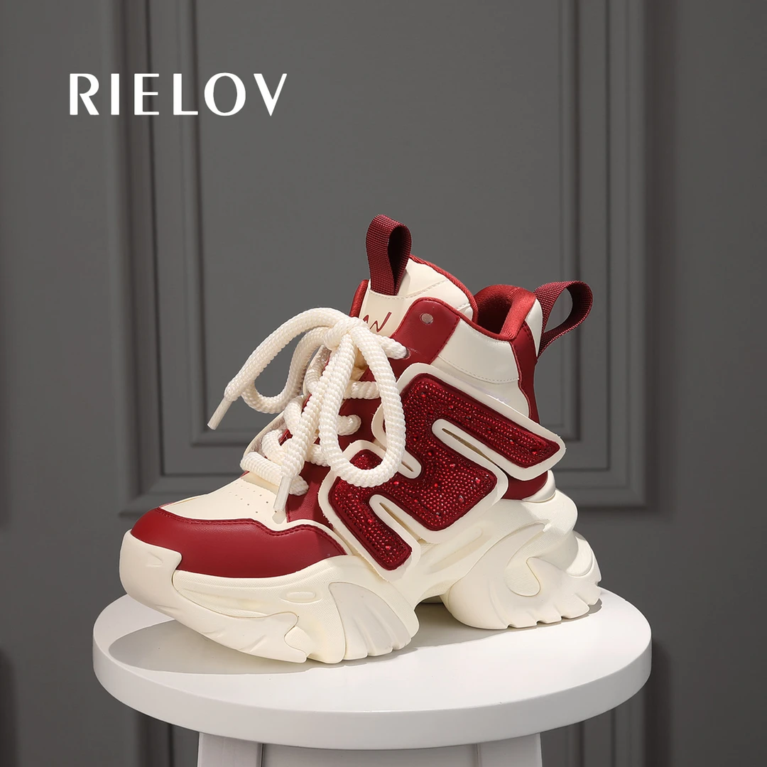 【RIELOV●丽丽】 时尚厚底增高7cm潮流百搭女士休闲鞋188375