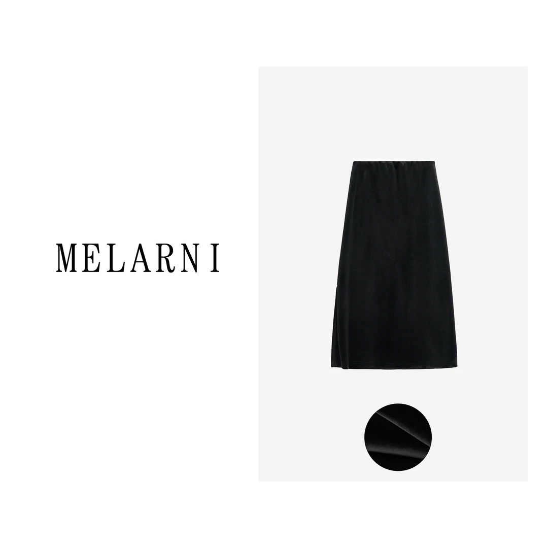【MELARNI】时尚休闲百搭半身裙半裙MLN11621