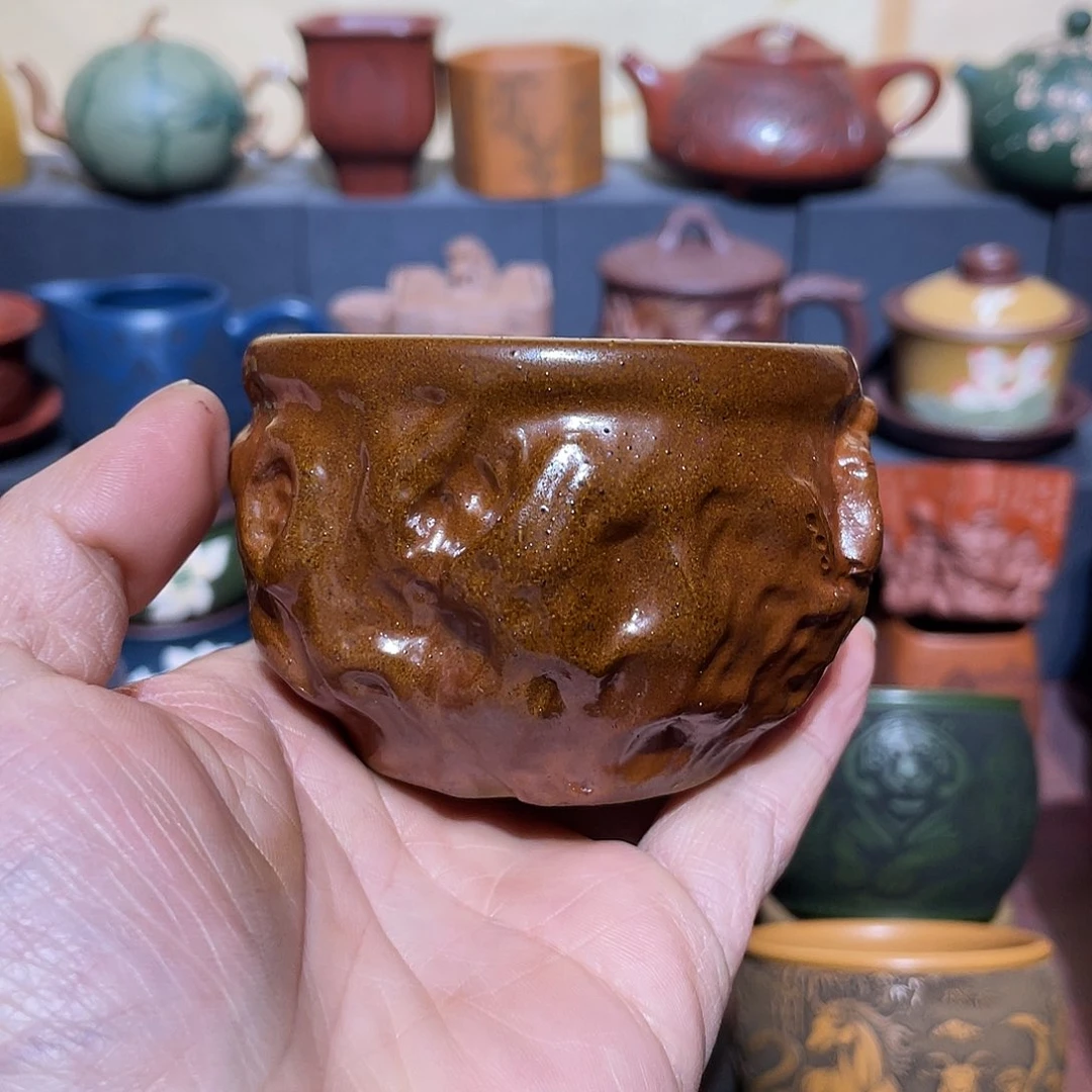 原矿紫砂手工主人杯