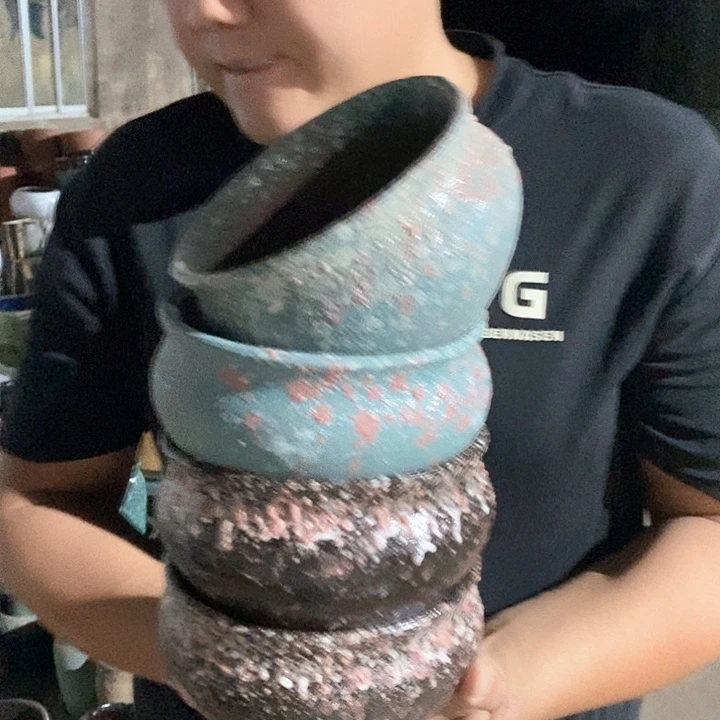 紫砂花盆口15搞10瑕疵