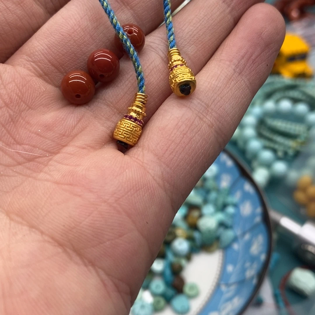 【闪购商品】南红玛瑙136银S925镀金镶嵌南