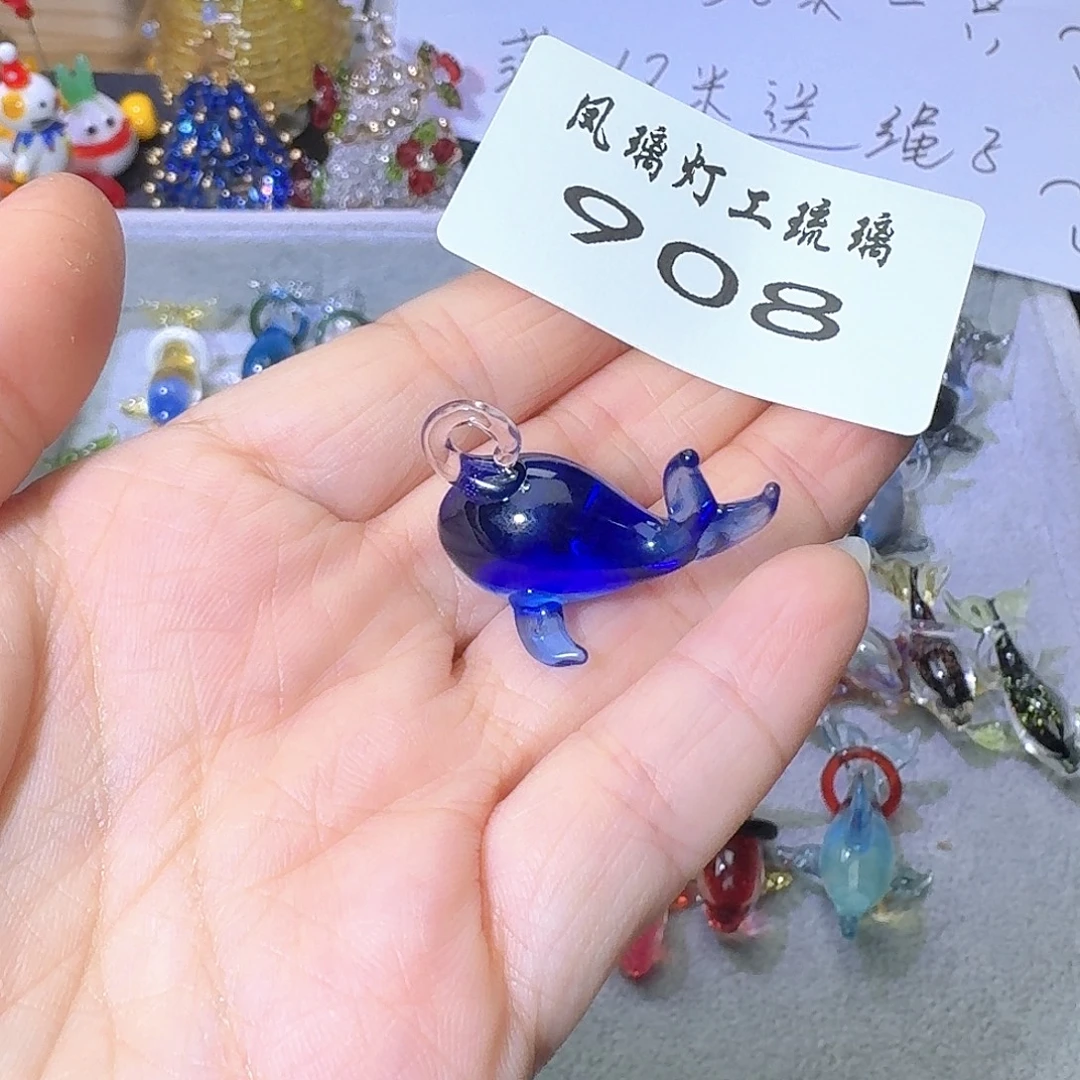 玻璃颈饰908鲸鱼吊坠