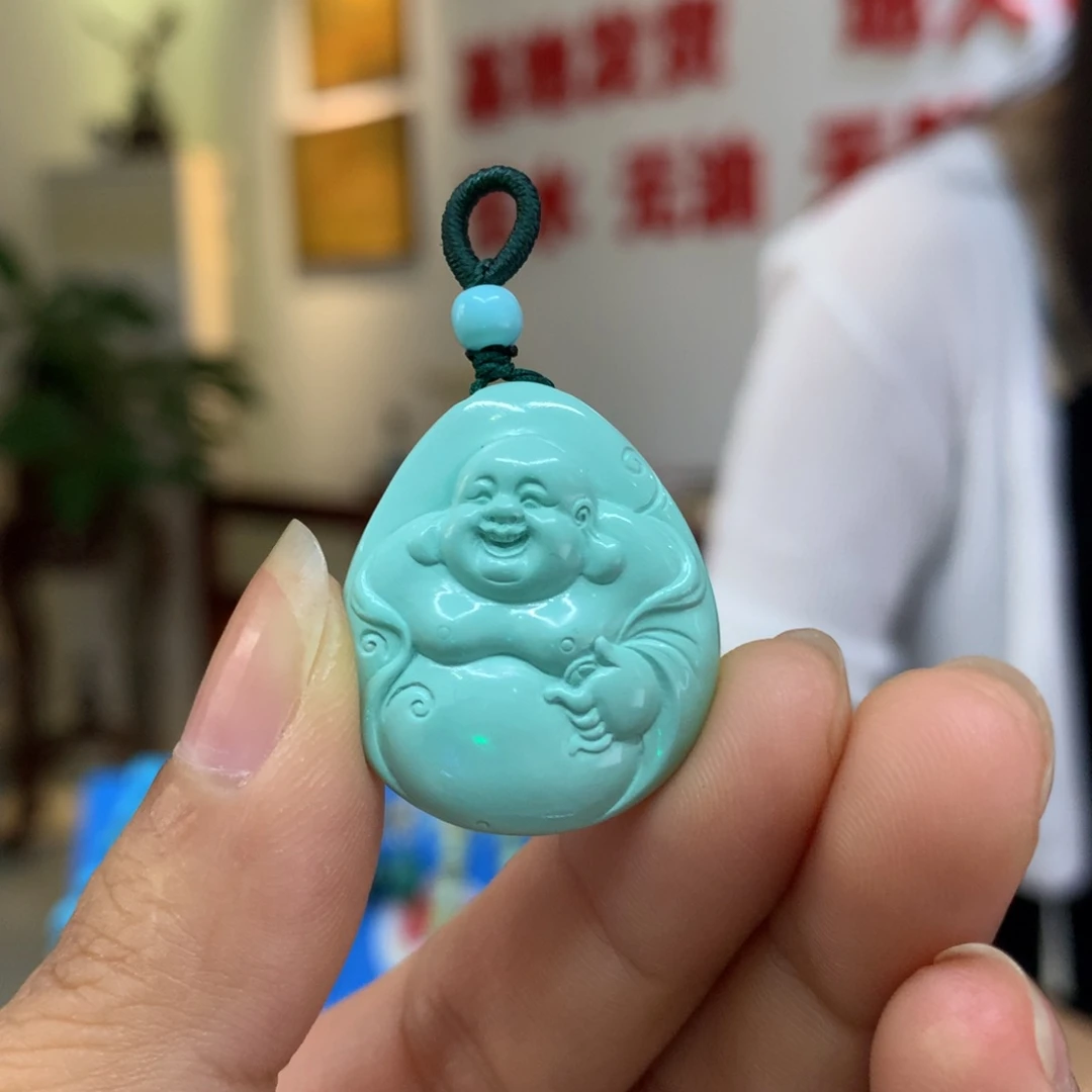 绿松石未镶嵌吊坠