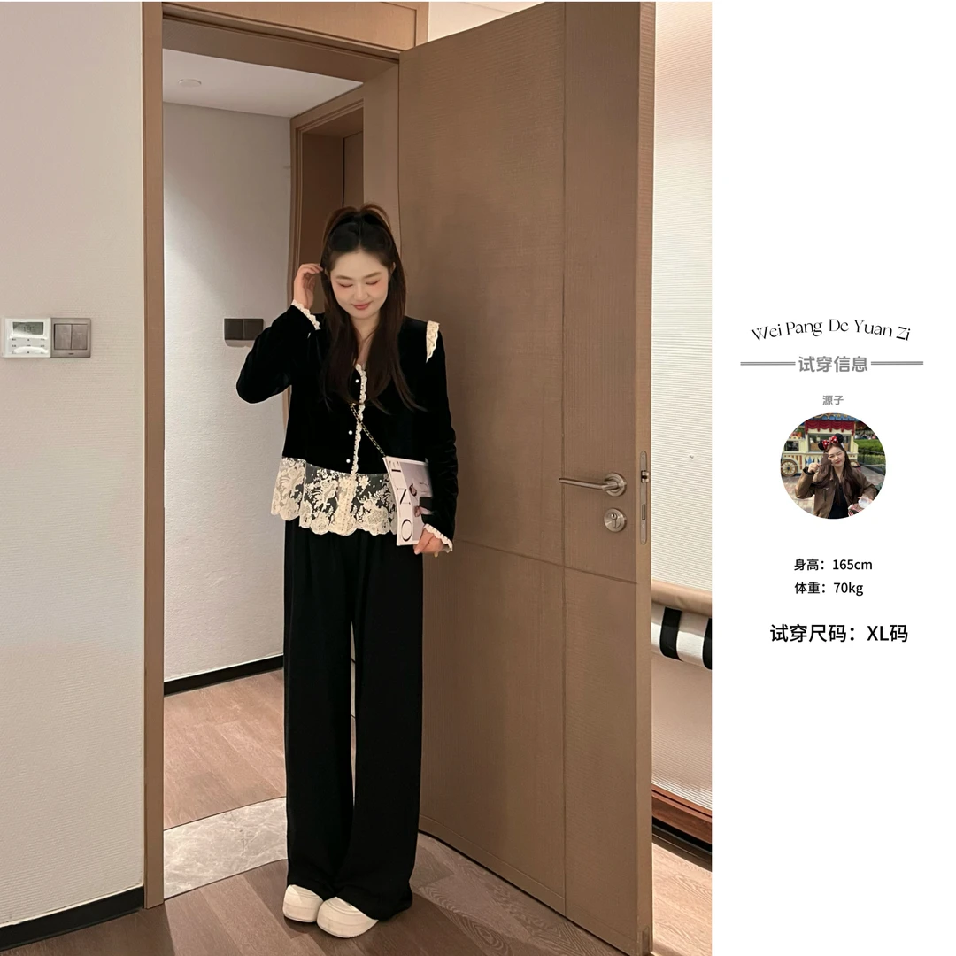 NANXU/楠序魏魏【悸动】微胖女装 2025春季显瘦假两件外套女YZ32326