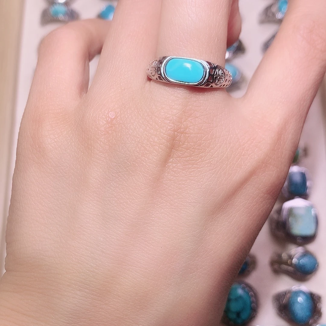 绿松石银S925镶嵌挂件