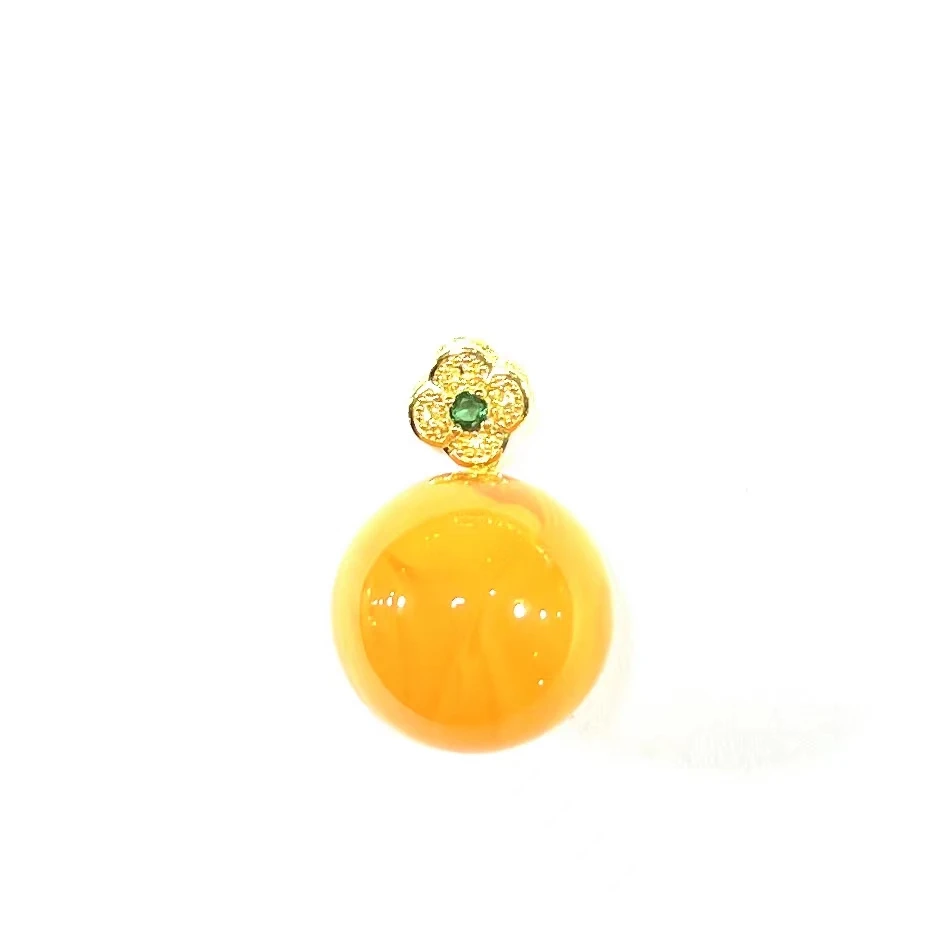 ZX037-天然蜜蜡精美吊坠-19.5mm