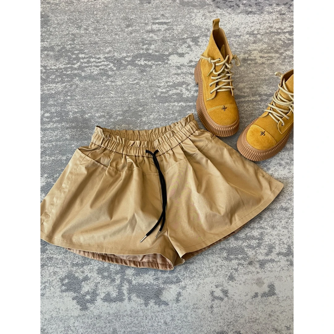 ANNI · Ani-B345 休闲宽松抽绳运动显瘦百搭纯色短裤