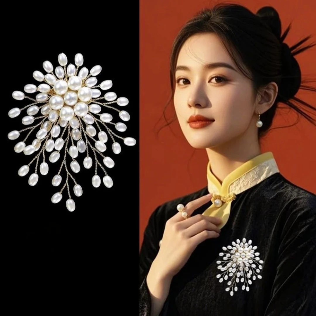 冰凌花编织胸花优雅简约百搭胸针50044