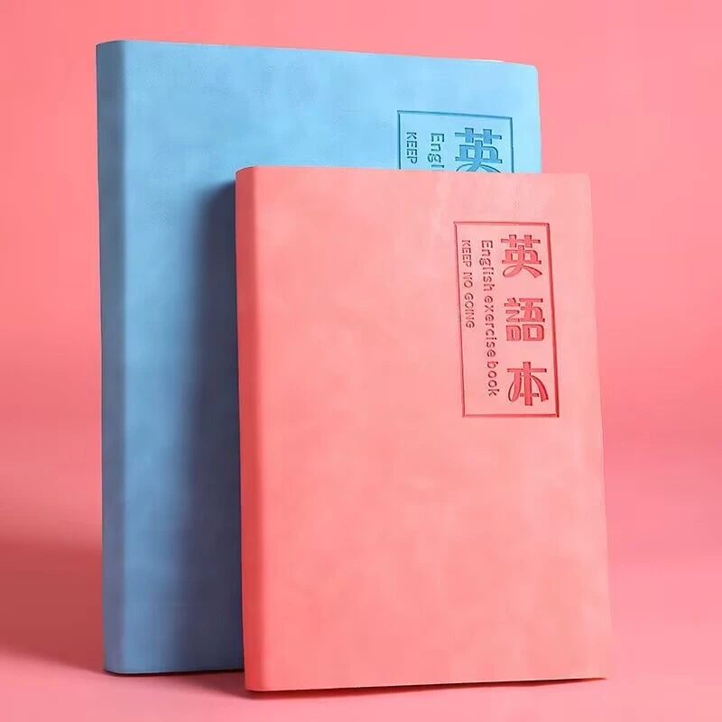 英语皮质笔记本初中高中生专用学习考研本子A5/B5英文作业本防水