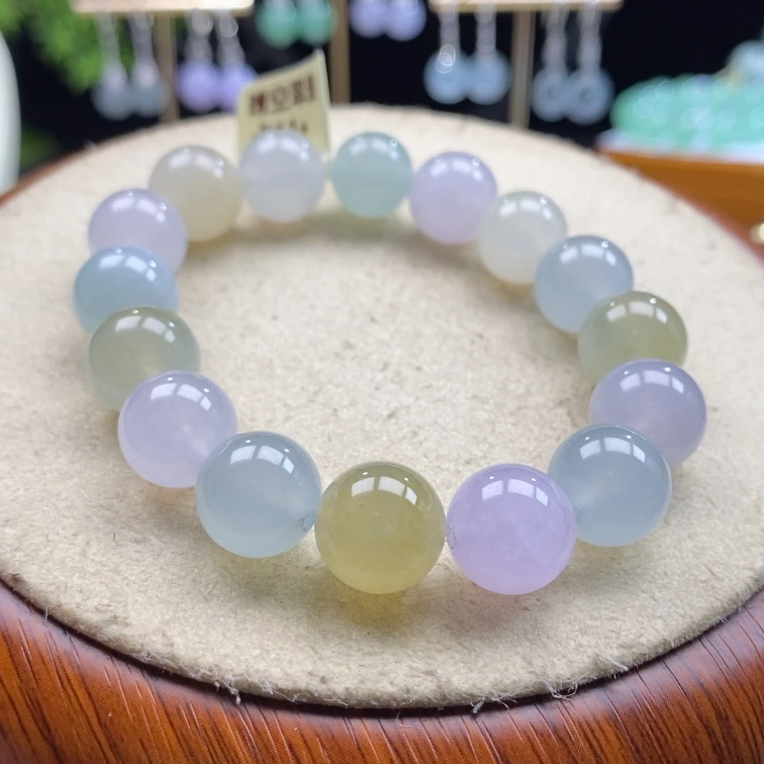 翡翠吊坠(不含链)未镶嵌翡翠糖果色手串卡11+