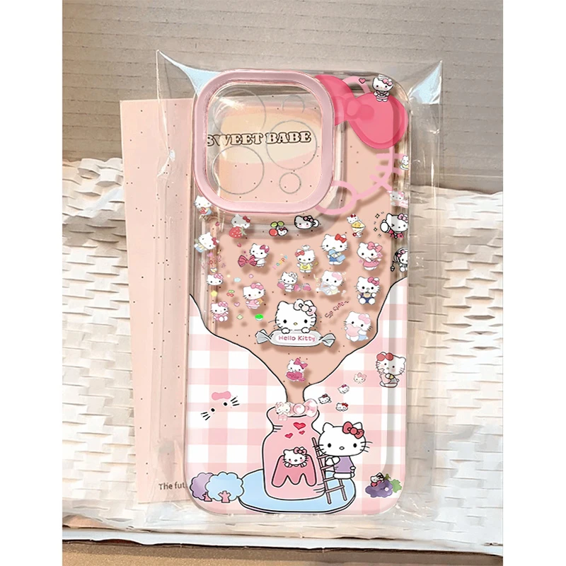 奶瓶收集KT猫适用苹果16 15手机壳iPhone13promax防摔14 12男女11